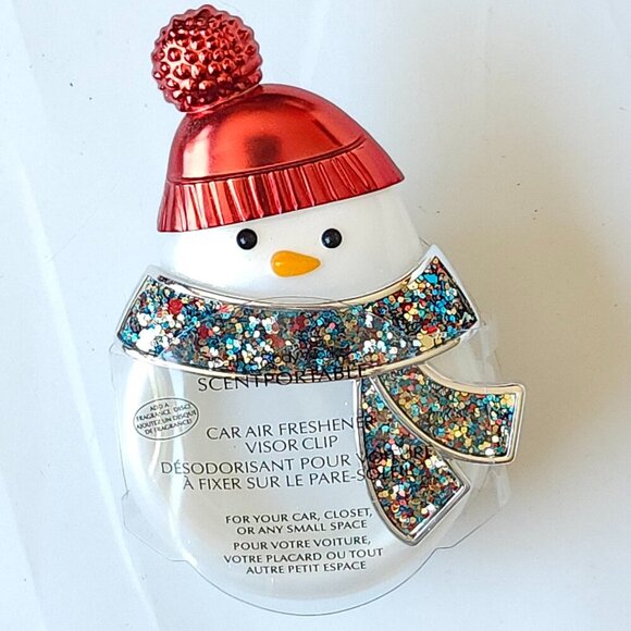 CUTE Glitter Snowman SCENTPORTABLE Bath and Body Works BNIP Glitter Scarf - Picture 1 of 4